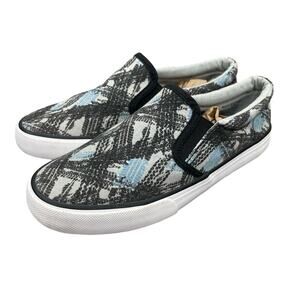 Lily and Dan Memory Foam Canvas Tire Tracks Sneakers Size 2 / 3